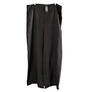 Boohoo Women's Tailored Wide Leg Trouser, Black, Plus Size 18, NWT, Side Zipper